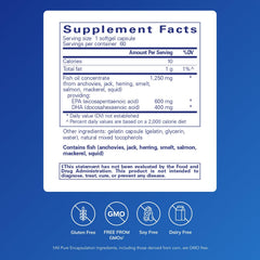 Pure Encapsulations O.N.E. Omega softgels close-up show smooth, swallow-friendly capsules.