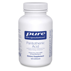 Pure Encapsulations Pantothenic Acid bottle supports daily cellular energy and metabolism.