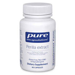 Pure Encapsulations Perilla Extract bottle with capsules for mucosal support.