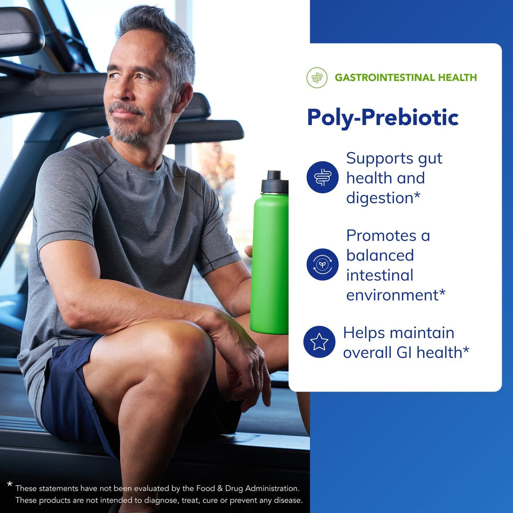 Pure Encapsulations Poly-Prebiotic label detail highlighting allergen-free formula.