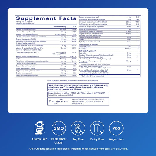Closeup of Polyphenol Nutrients capsules ready for daily use by Pure Encapsulations