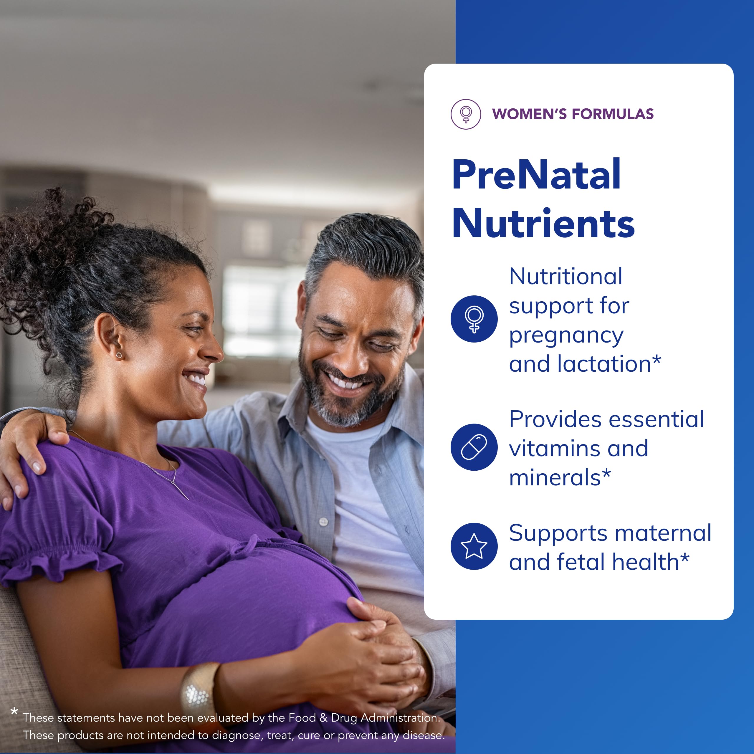 Pure Encapsulations PreNatal Nutrients label back revealing ingredient transparency for pregnancy.