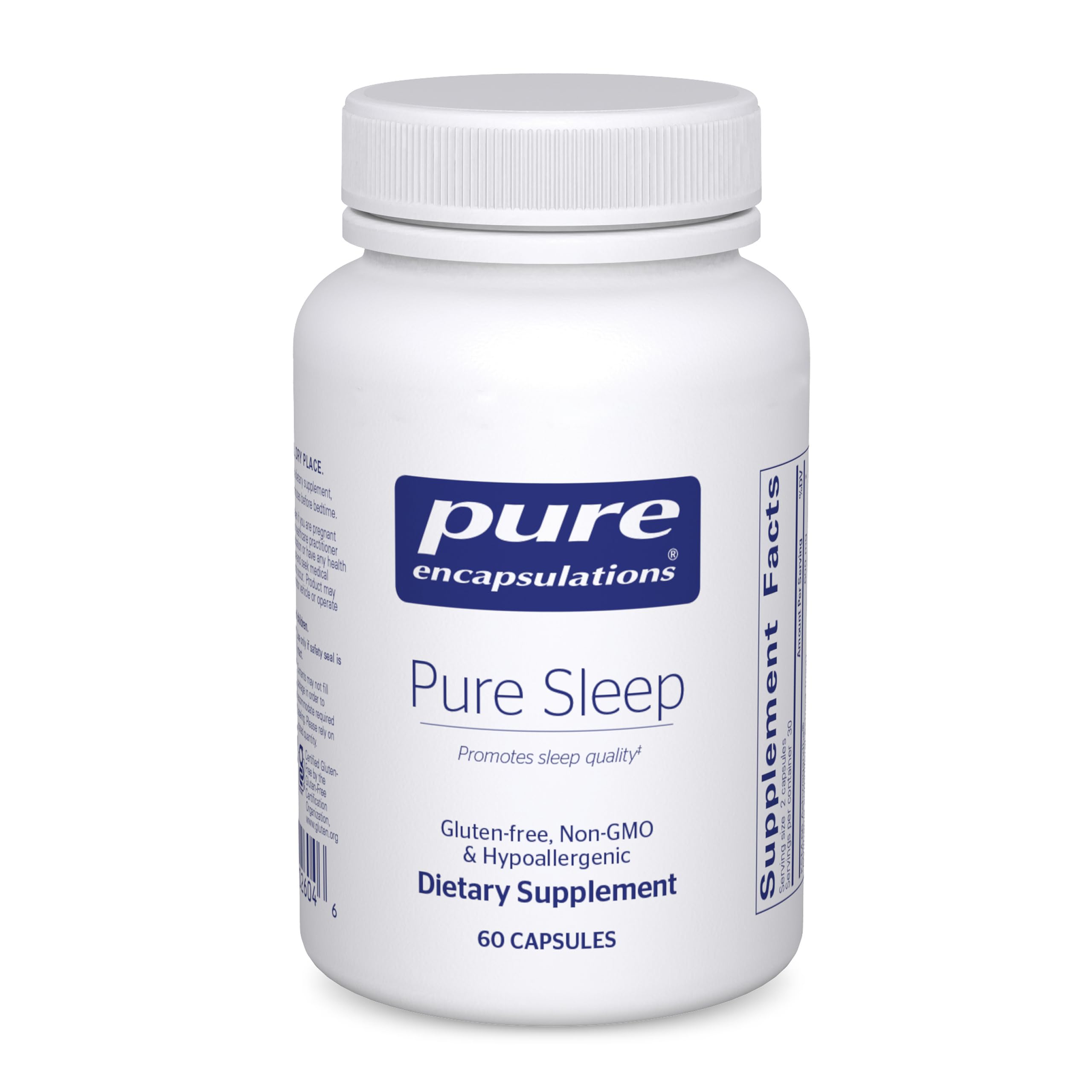 Pure Encapsulations Pure Sleep bottle front showing calming sleep support