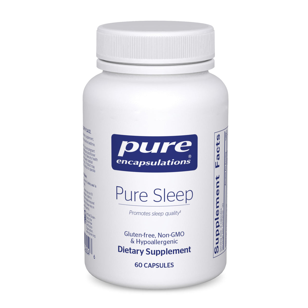 Pure Encapsulations Pure Sleep bottle front showing calming sleep support