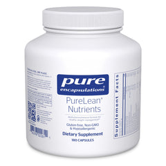 Pure Encapsulations PureLean Nutrients bottle front view for daily metabolic support.