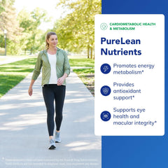 Pure Encapsulations PureLean Nutrients capsules on white surface for easy daily dosing.