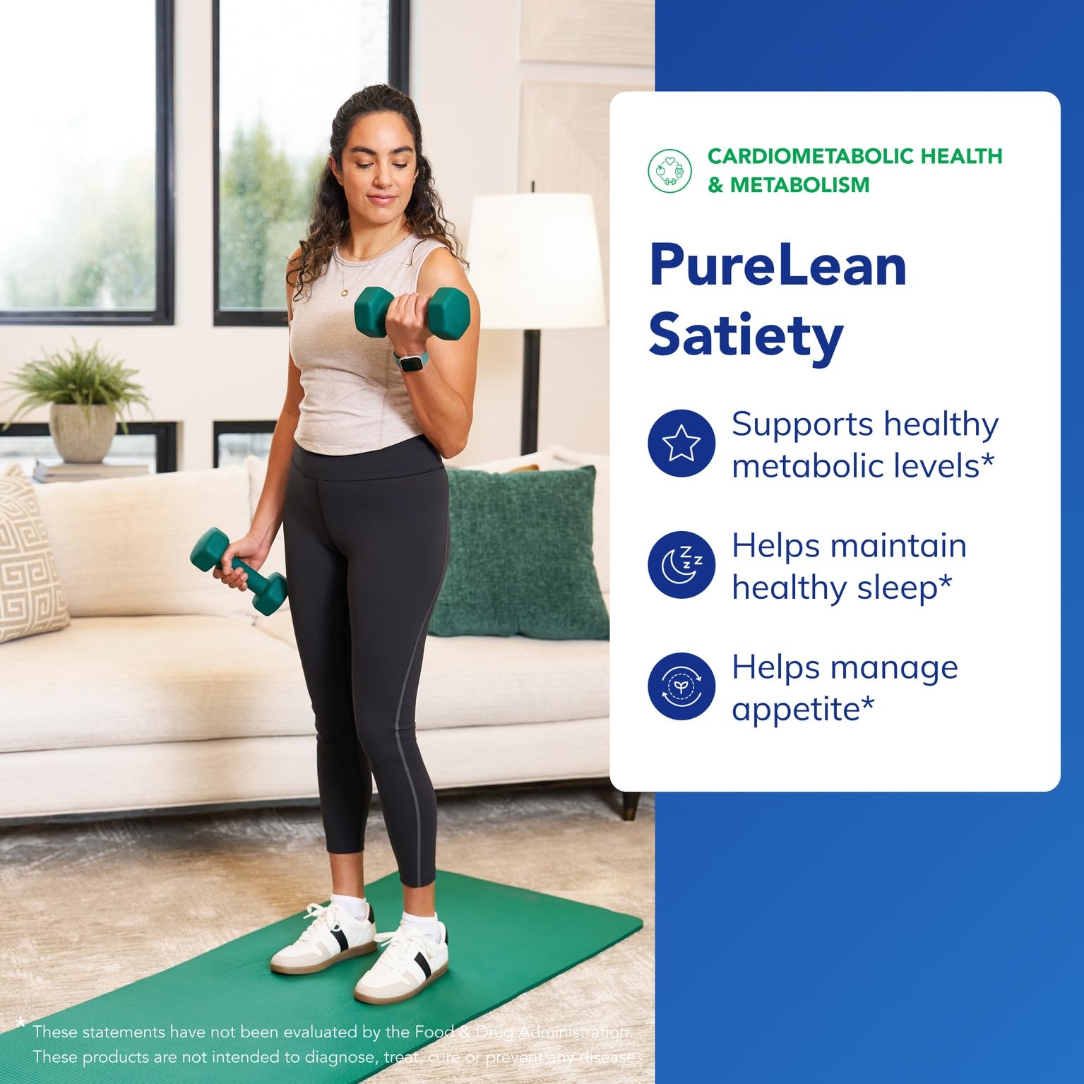 Pure Encapsulations PureLean Satiety label indicating gluten-free and non-GMO formula