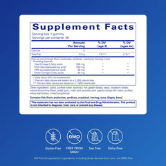 Pure Encapsulations PureNutrients EPA/DHA gummies in lemon-lime for convenient cognitive support.