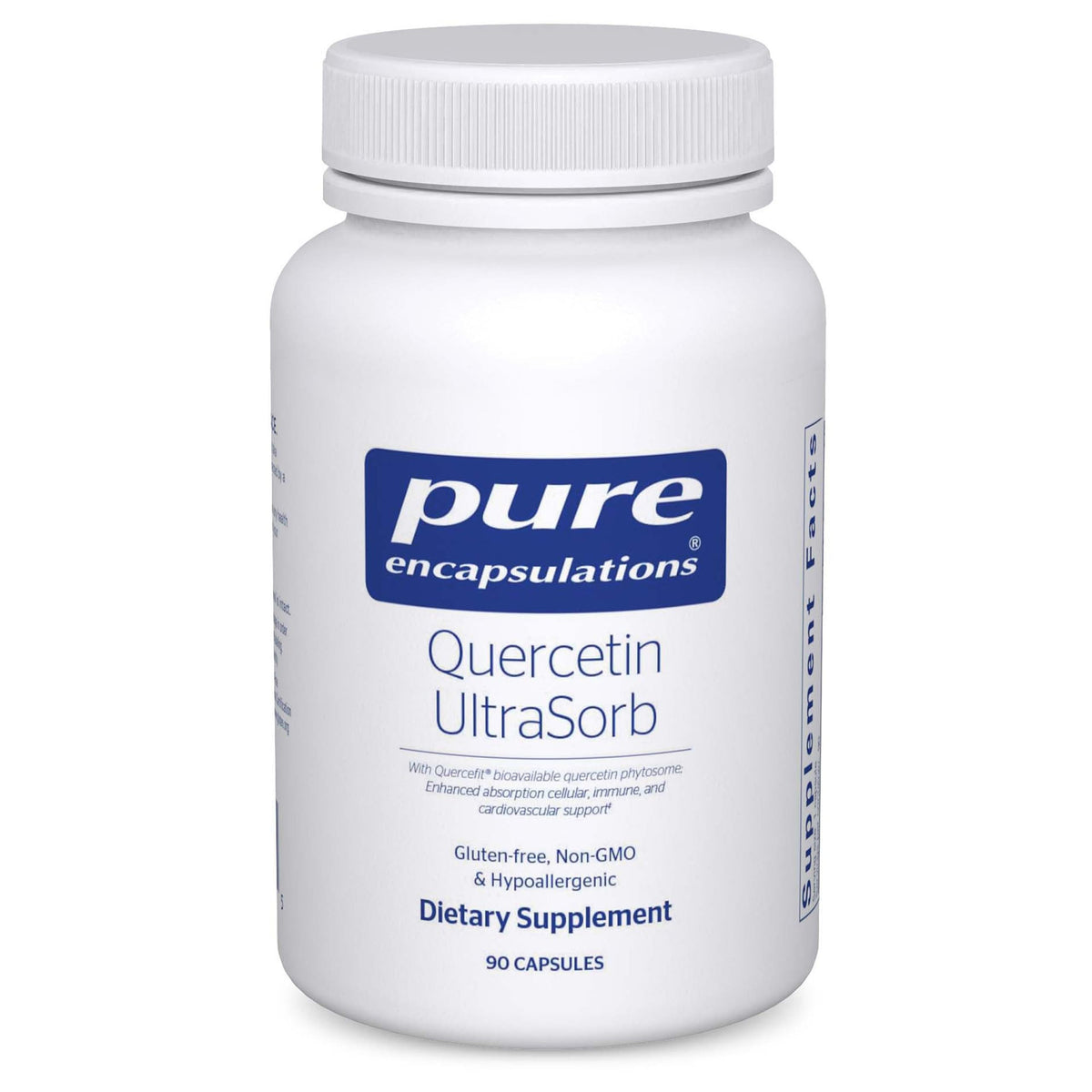 Pure Encapsulations Quercetin UltraSorb bottle front for everyday wellness support.