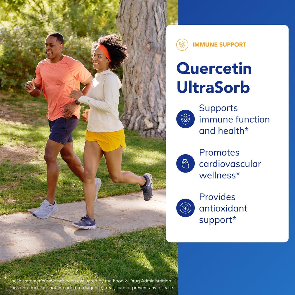 Pure Encapsulations Quercetin UltraSorb capsules closeup with easy-swallow softgel design.