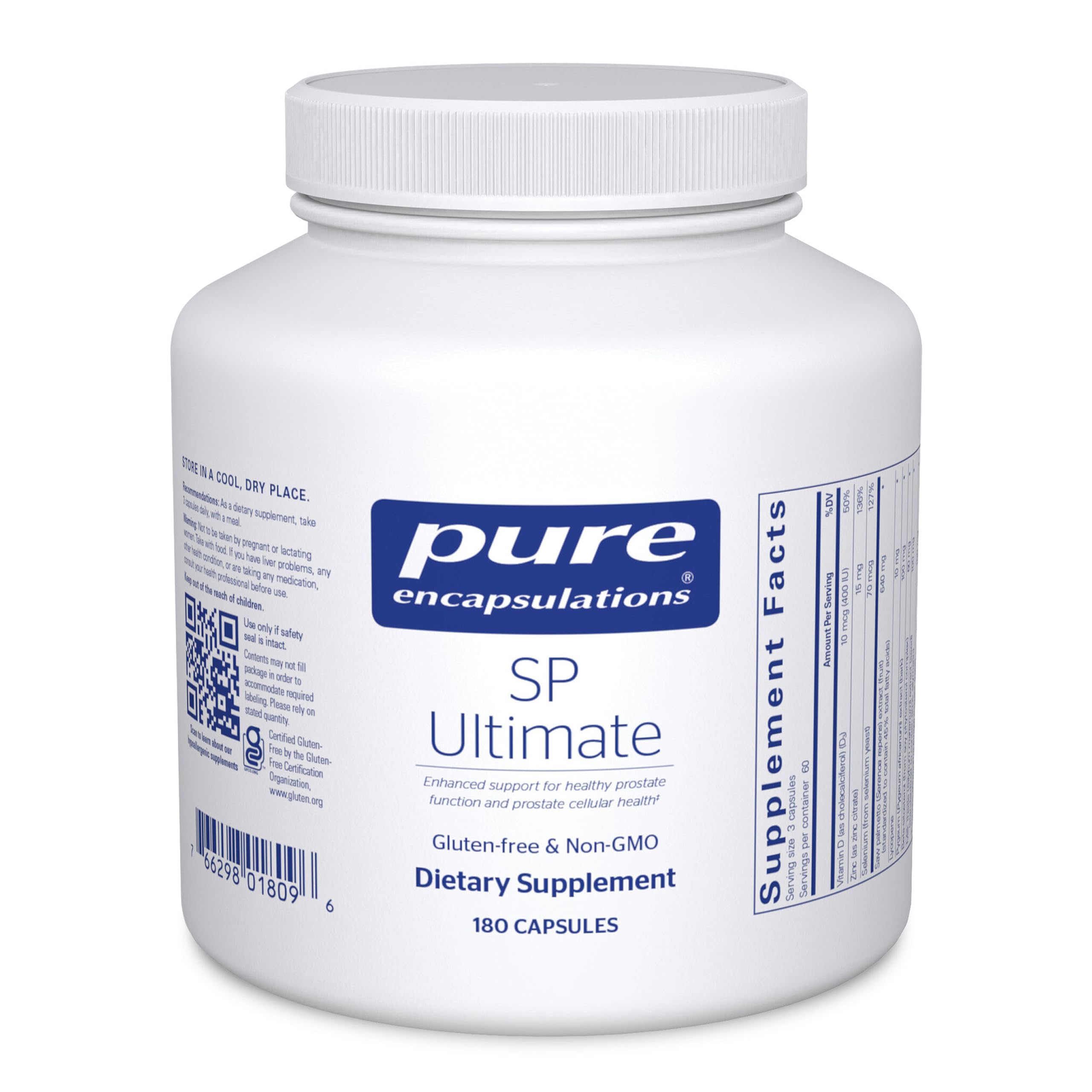 Pure Encapsulations SP Ultimate bottle ready for daily prostate support and urinary function.