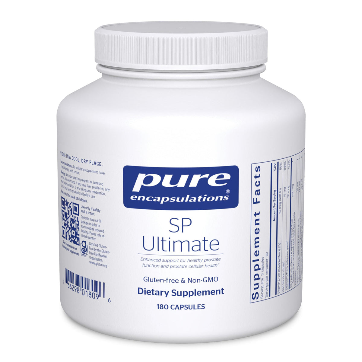 Pure Encapsulations SP Ultimate bottle ready for daily prostate support and urinary function.