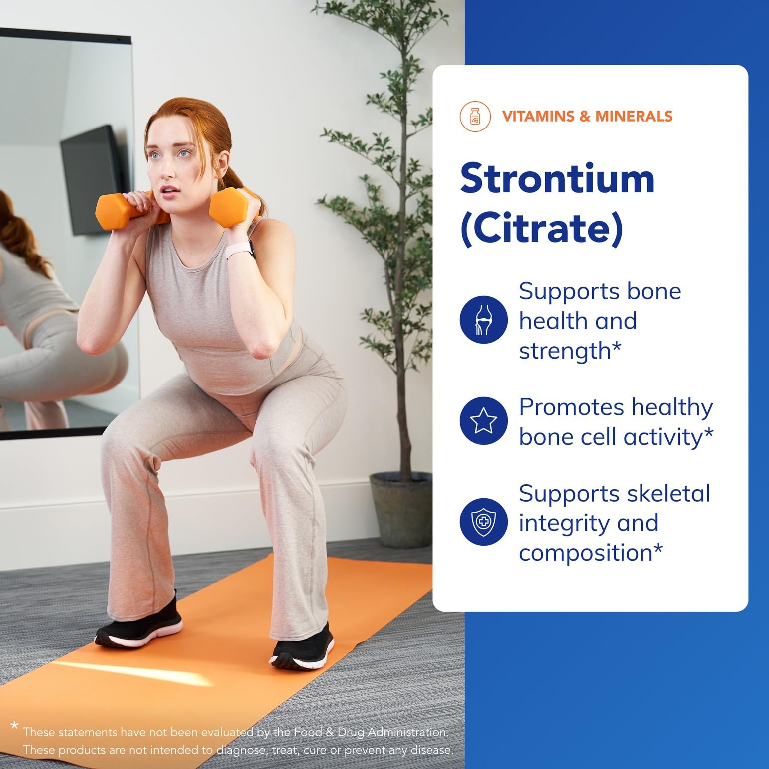 Pure Encapsulations Strontium Citrate packaging emphasizes purity and allergen-free formula.