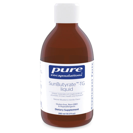 Pure Encapsulations SunButyrate-TG Liquid bottle for easy daily gut support.