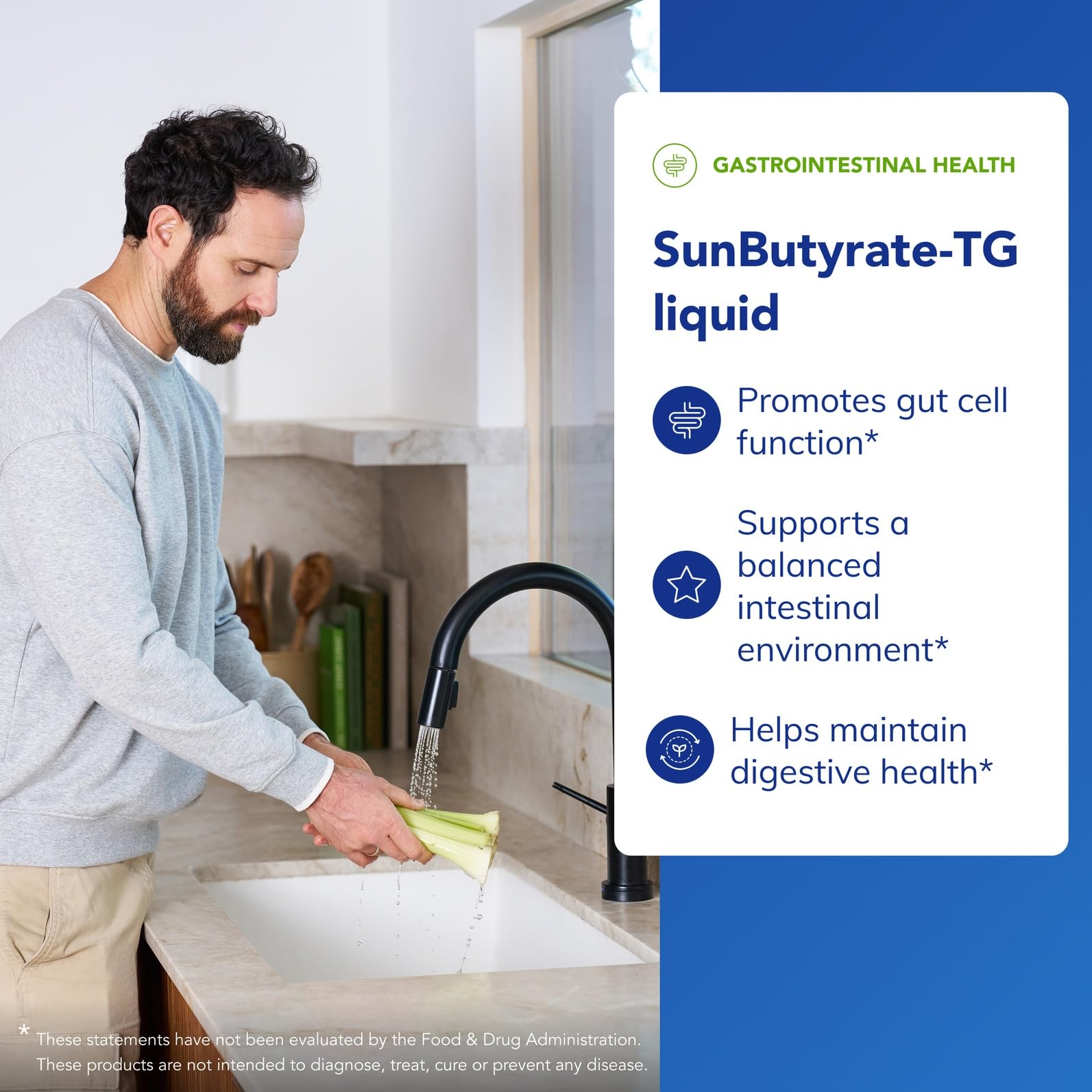 SunButyrate-TG Liquid label highlights premium ingredients and purity.