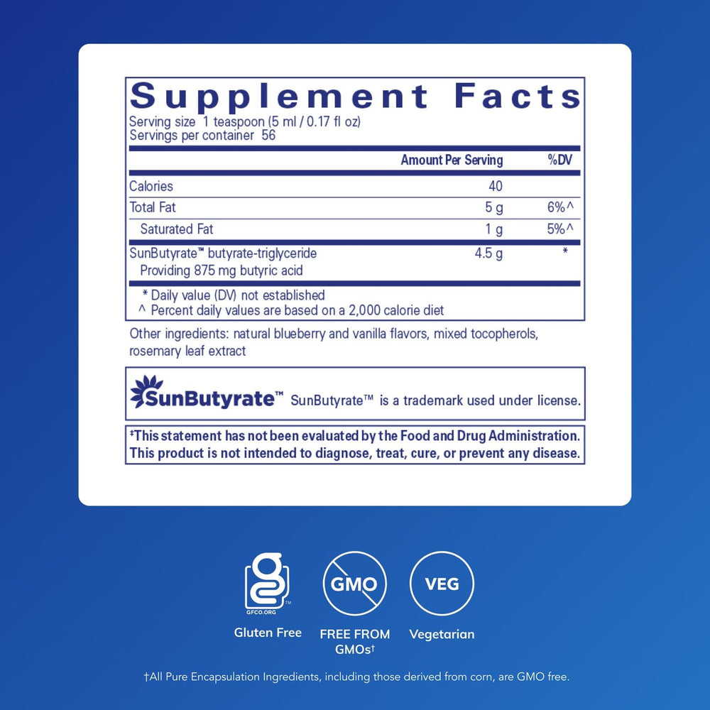 SunButyrate-TG Liquid being poured to show convenient flavor delivery.