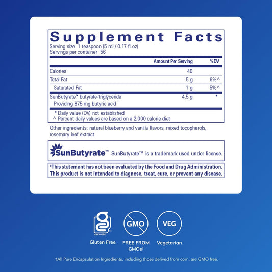 SunButyrate-TG Liquid being poured to show convenient flavor delivery.