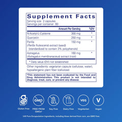 Th2 Modulator capsules close-up highlighting convenient dosing.