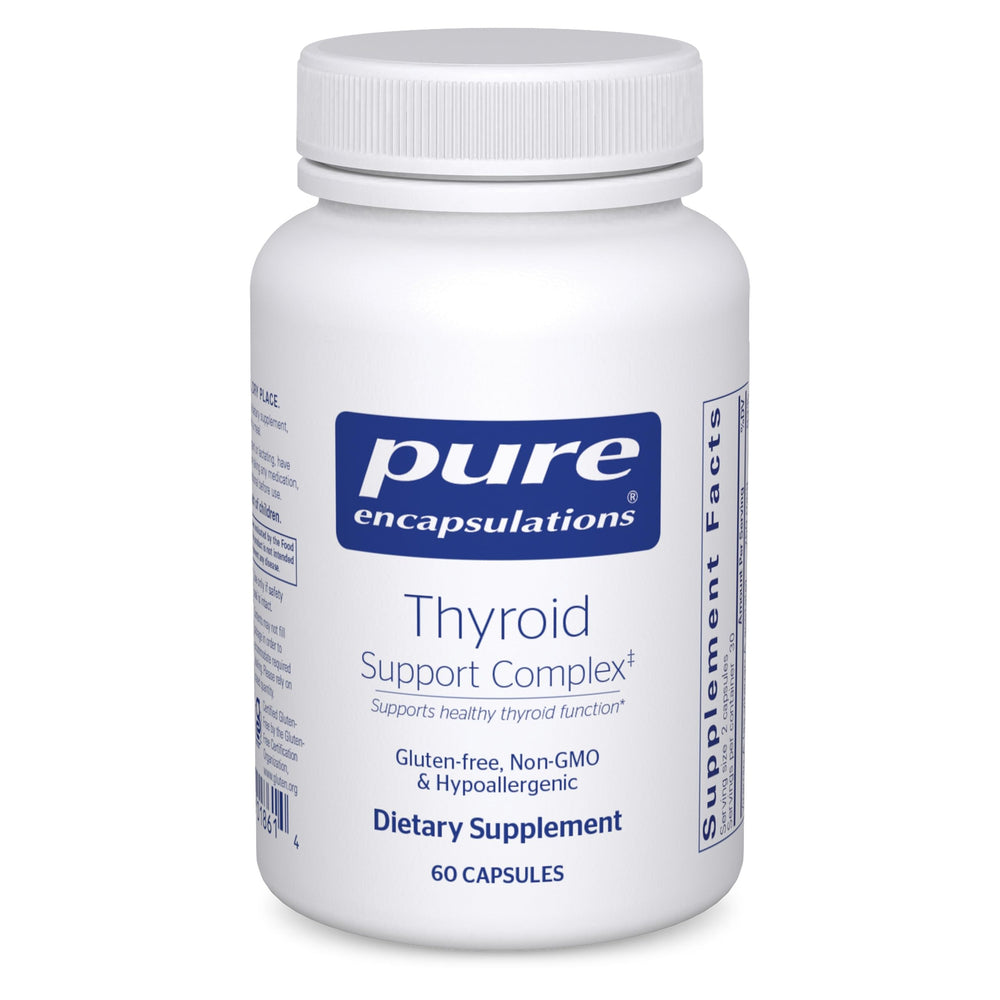 Pure Encapsulations Thyroid Support Complex bottle front view for thyroid health support