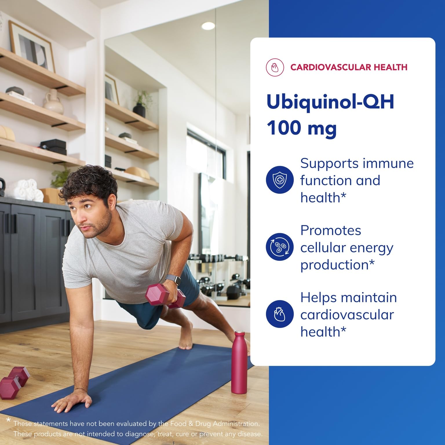 Pure Encapsulations Ubiquinol-QH label closeup highlighting active Kaneka Ubiquinol formulation for energy.
