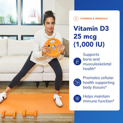 Close-up of Pure Encapsulations Vitamin D3 capsules highlighting easy daily use