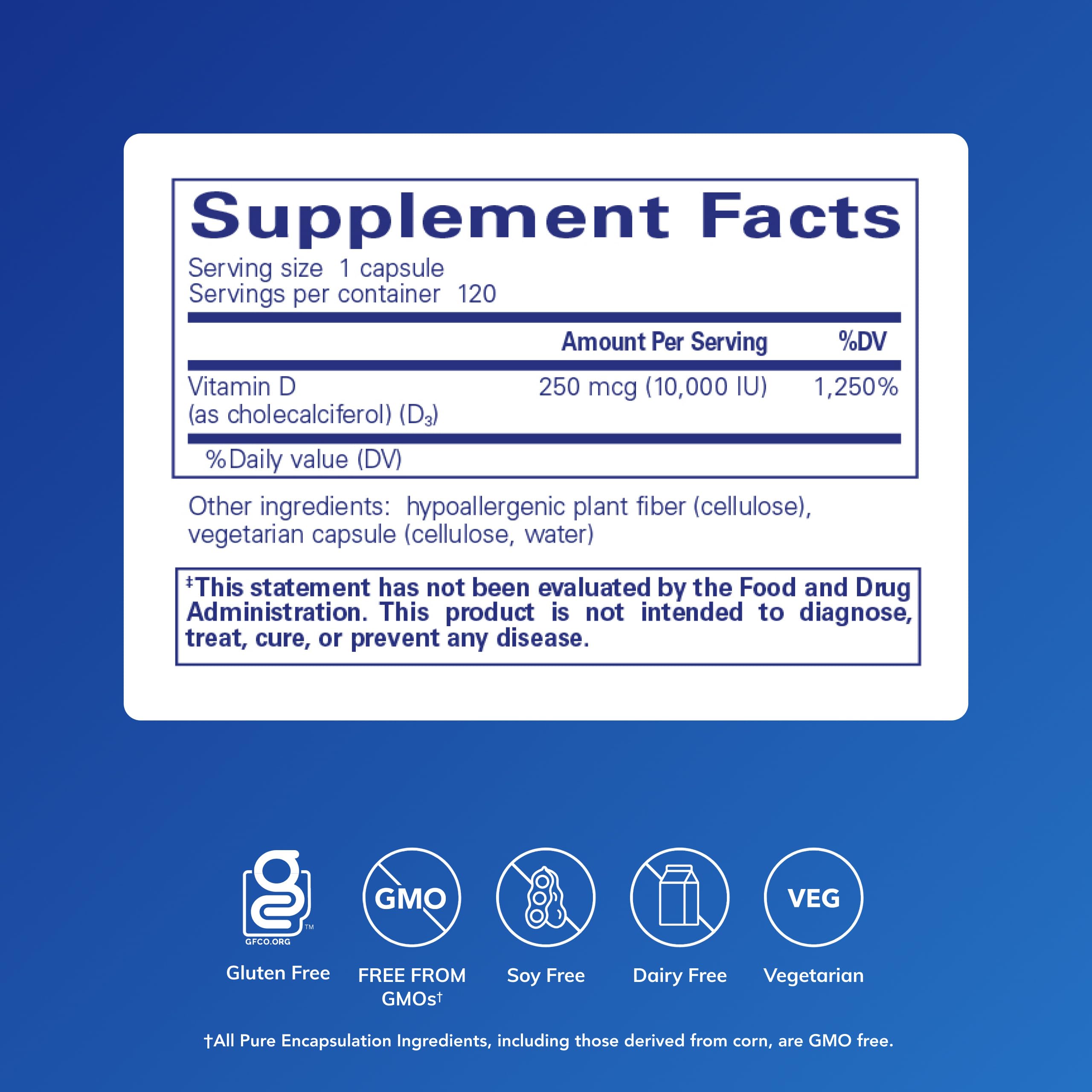 Pure Encapsulations Vitamin D3 capsules ready for daily use and immune health support.