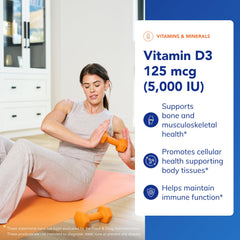 Vitamin D3 capsules arranged for daily use in a simple routine.