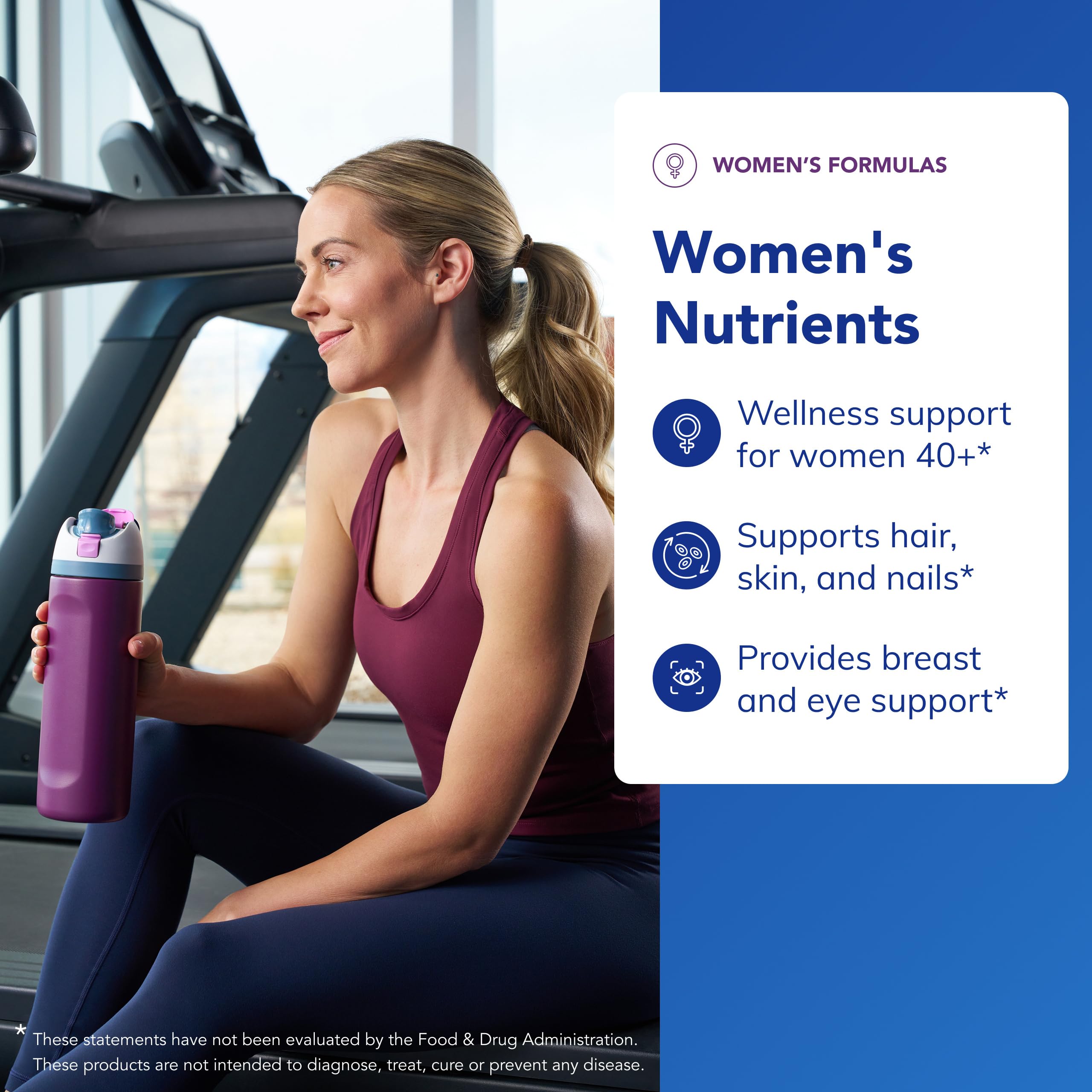Pure Encapsulations Women's Nutrients 40+ metafolin label for bioavailable folate.