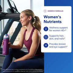 Pure Encapsulations Women's Nutrients 40+ metafolin label for bioavailable folate.