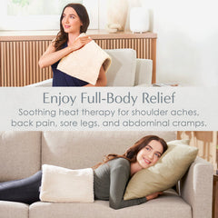 Pure Enrichment PureRadiance heating pad offers six heat settings for customizable warmth.