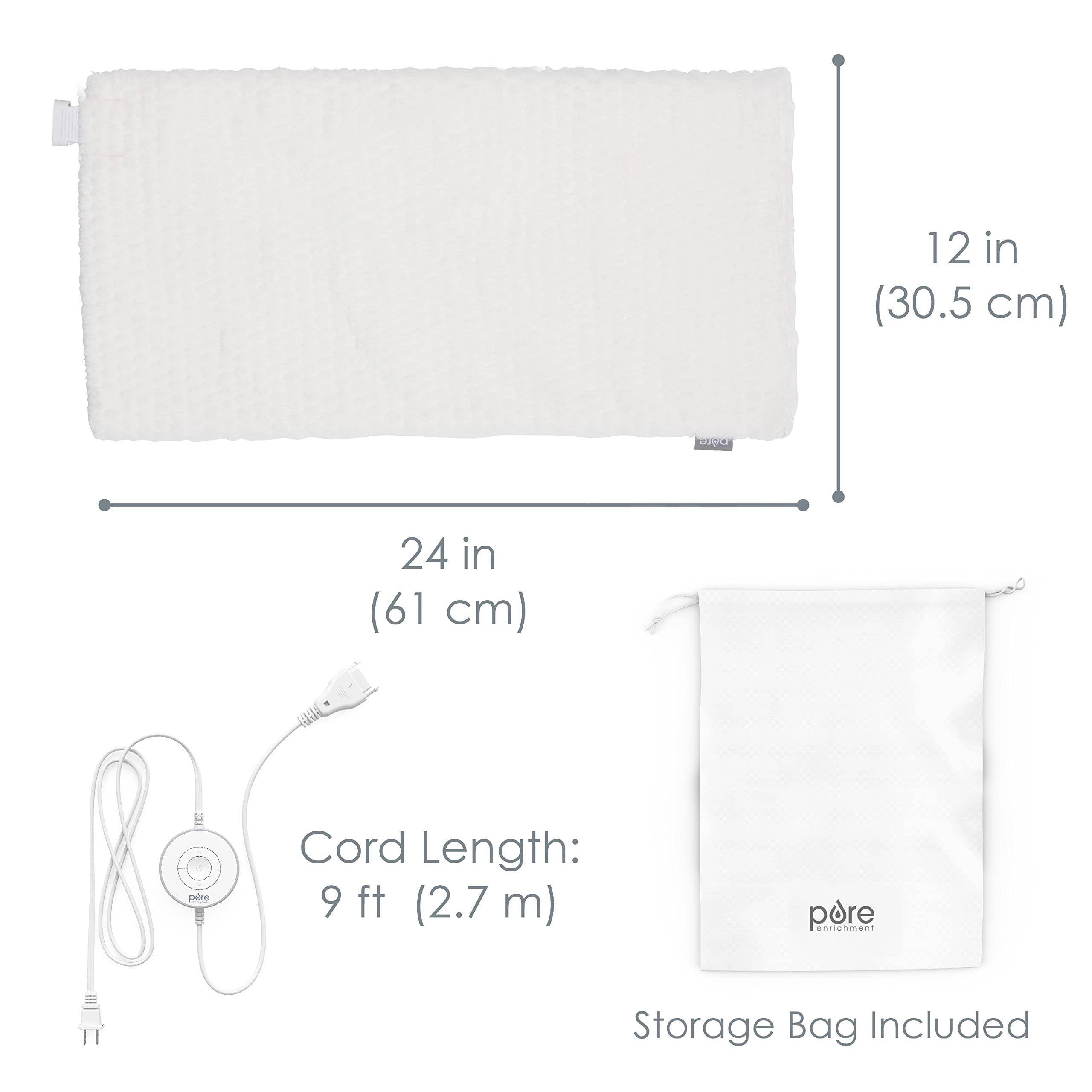 Pure Enrichment PureRadiance machine-washable pad with detachable controller.