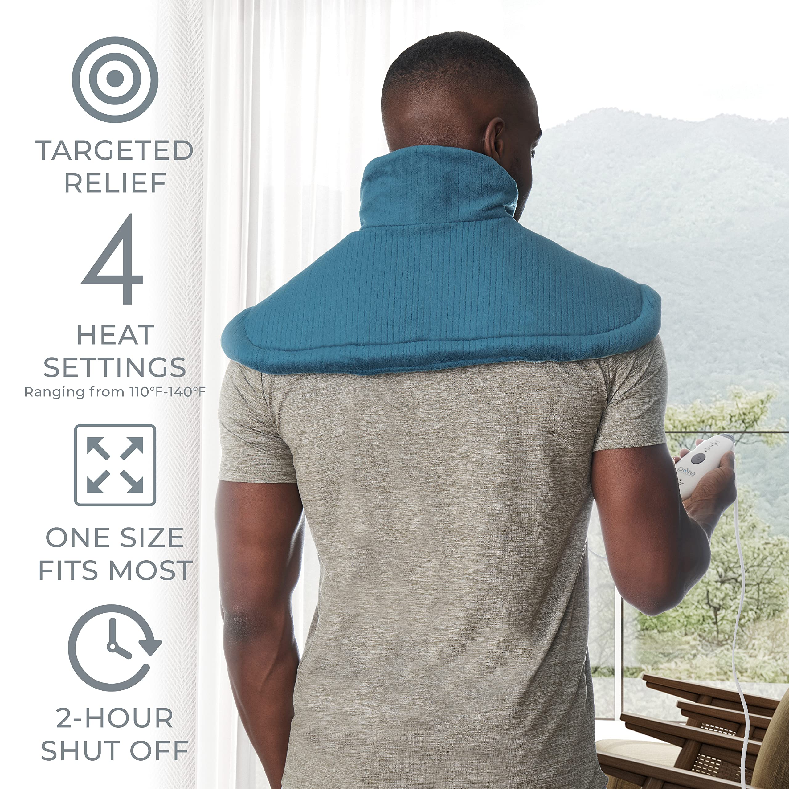 Pure Enrichment PureRelief shows the extra-long 9-foot cord for flexibility.