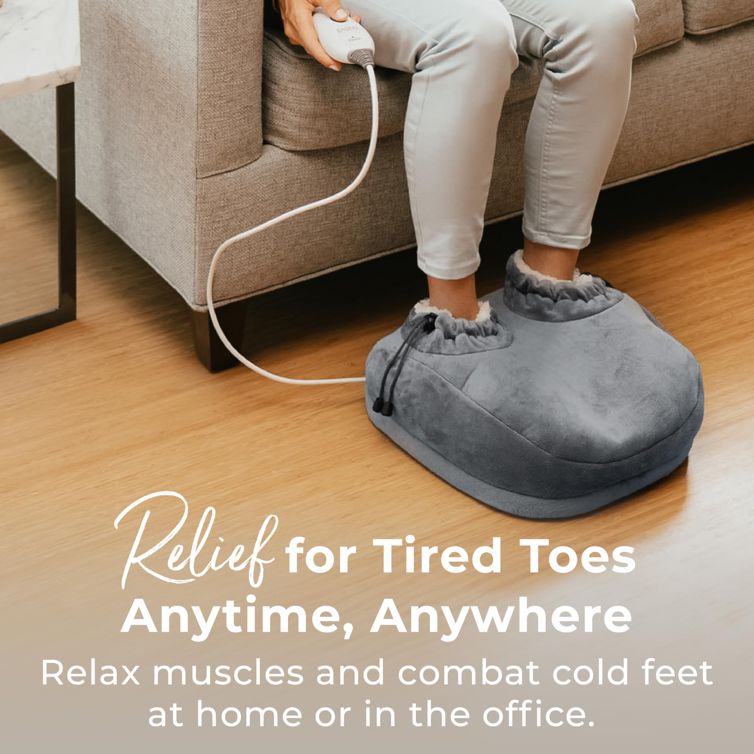 Pure Enrichment PureRelief Deluxe Foot Warmer has anti-slip soles for stable use