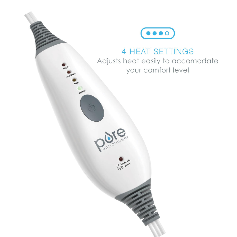 Pure Enrichment PureRelief Deluxe InstaHeat settings enable customizable warmth.