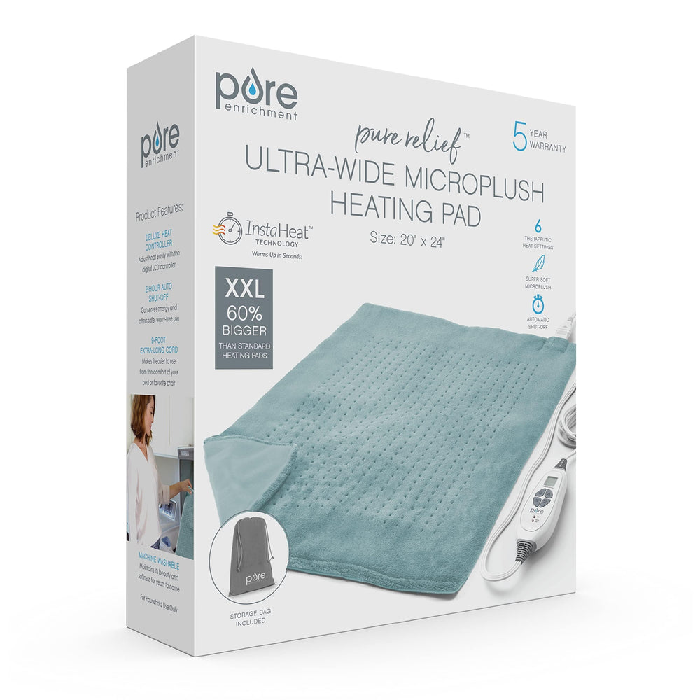 Pure Enrichment PureRelief detachable LCD controller with storage bag included.