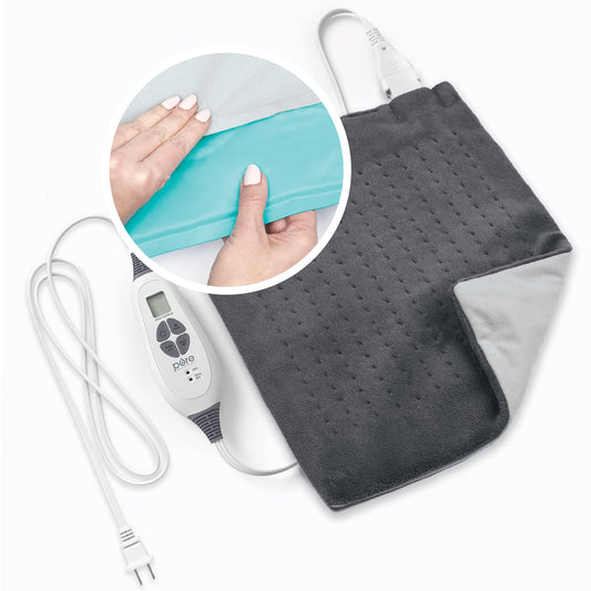 Pure Enrichment PureRelief Duo LCD controller for precise heat levels.