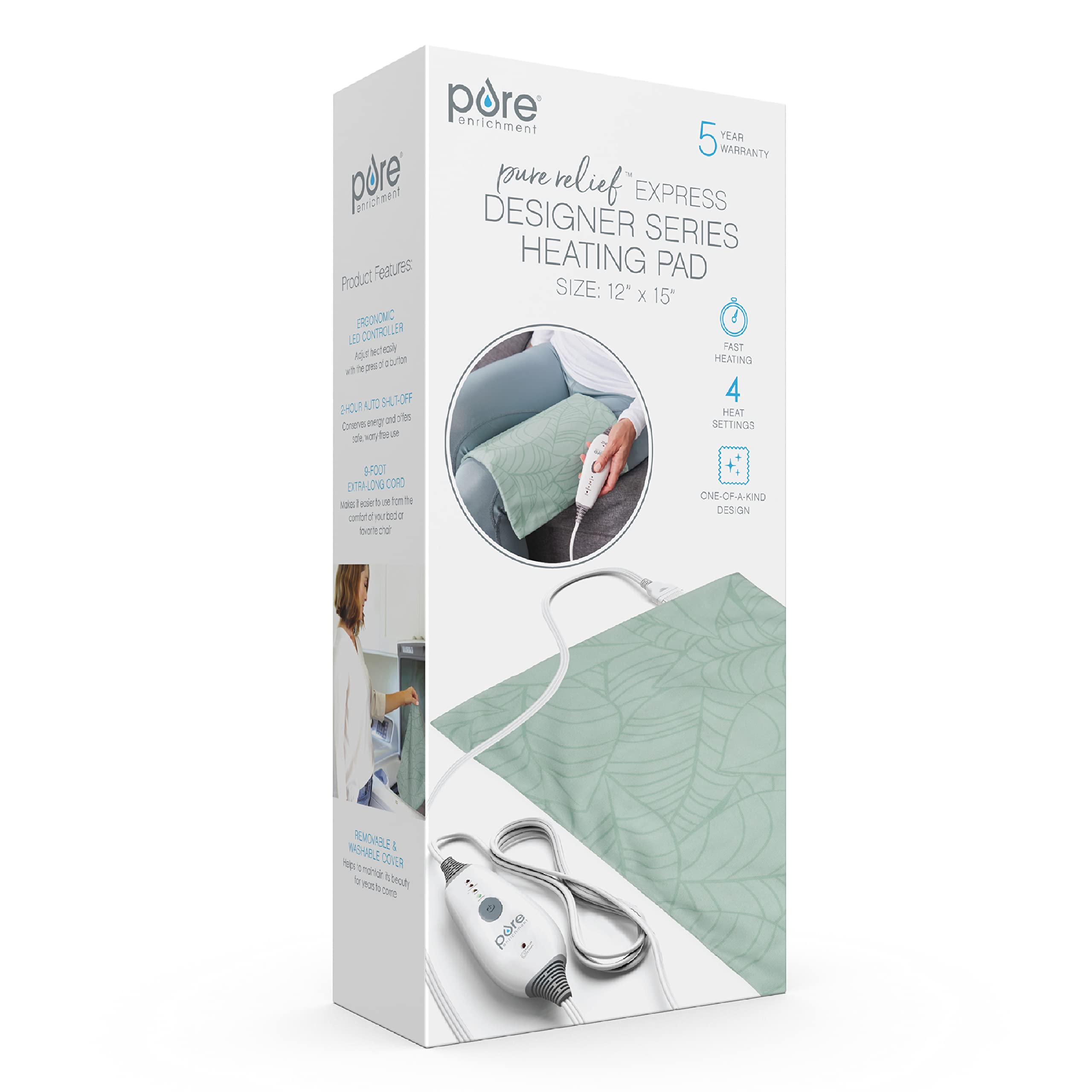 Auto shut-off feature on Pure Enrichment PureRelief Express enhances safe use.