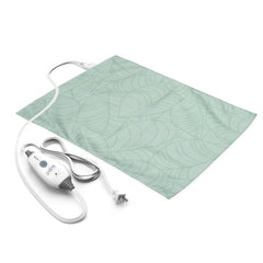 Pure Enrichment PureRelief Express heating pad on bed for targeted warmth.