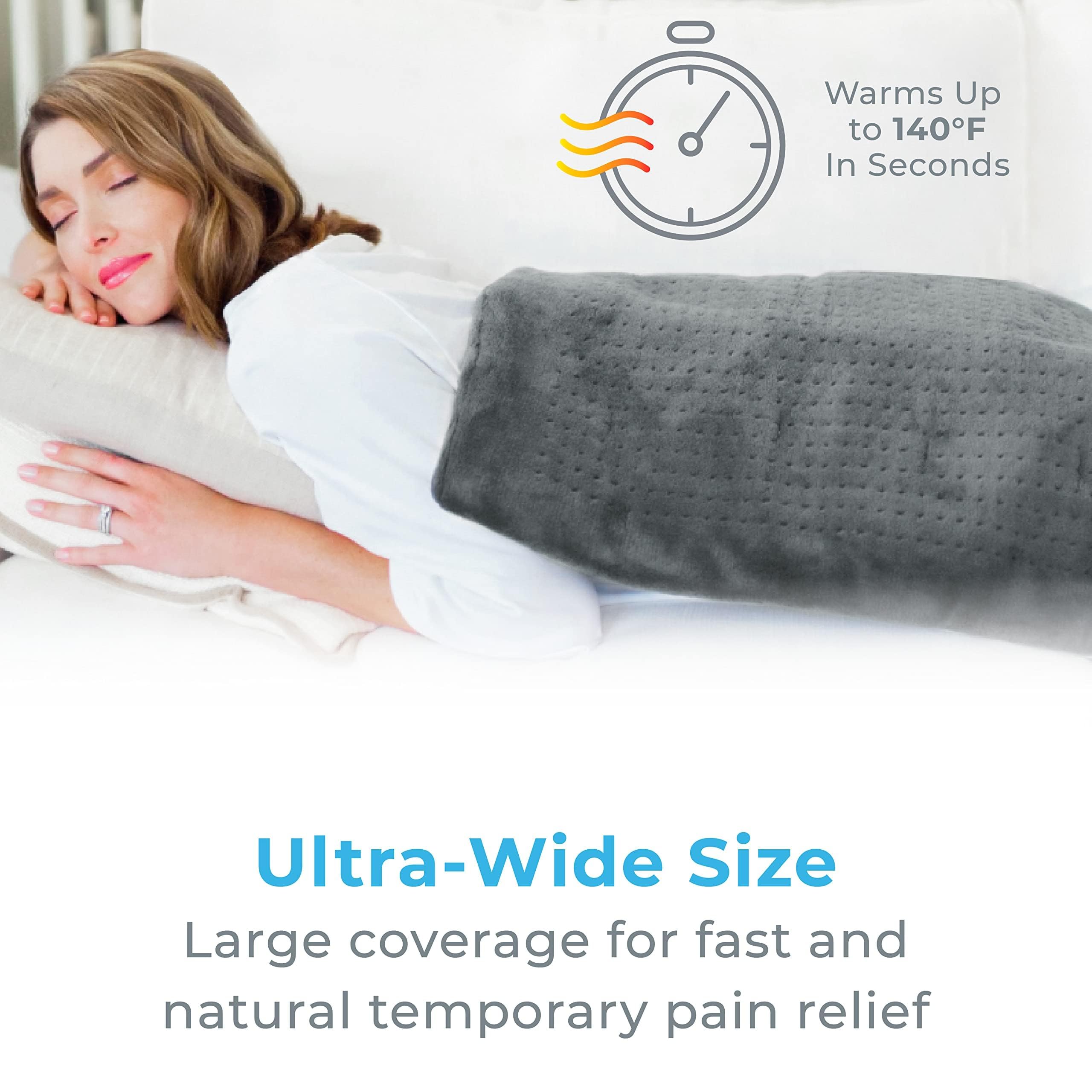 Pure Enrichment PureRelief with InstaHeat technology heats quickly for instant warmth.