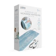 Pure Enrichment PureRelief Luxe Micromink Heating Pad (12”x24”) – 6 InstaHeat Settings, Ultra-Soft, Machine-Washable, Auto Shut-Off – Aqua Paint Designer Print