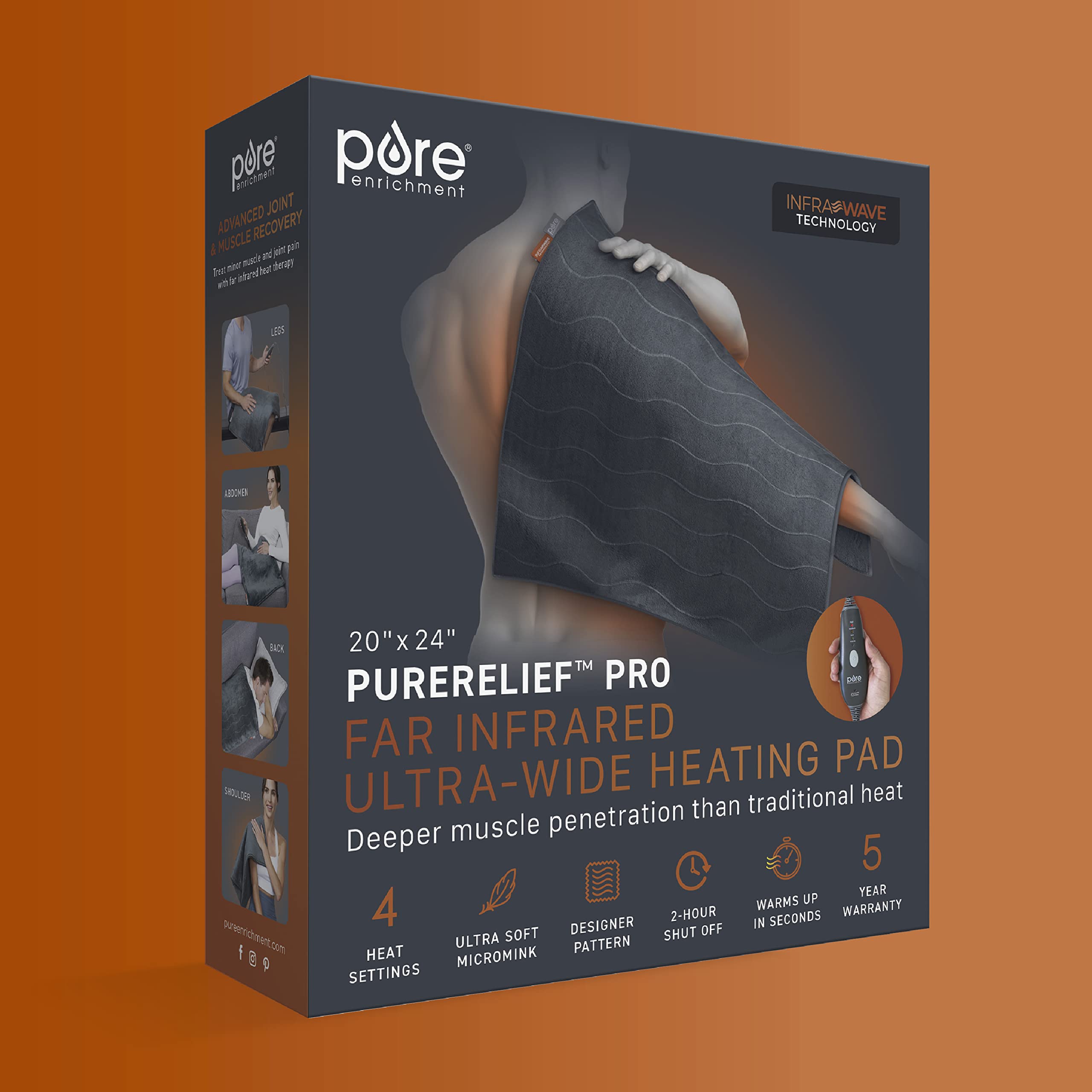 Pure Enrichment PureRelief Pro detachable controller with storage bag for easy setup