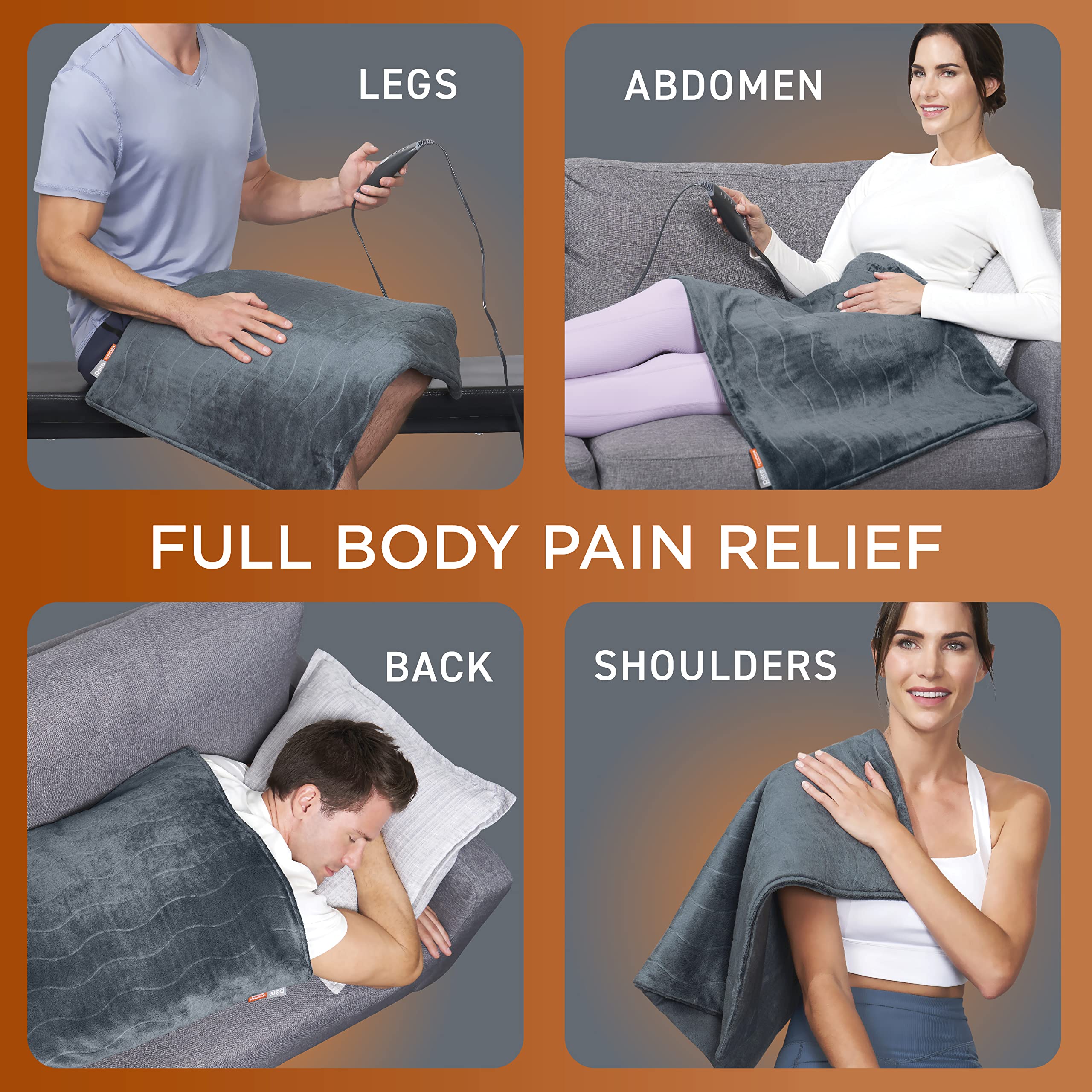 Pure Enrichment PureRelief Pro micromink fabric texture for soft comfort during use