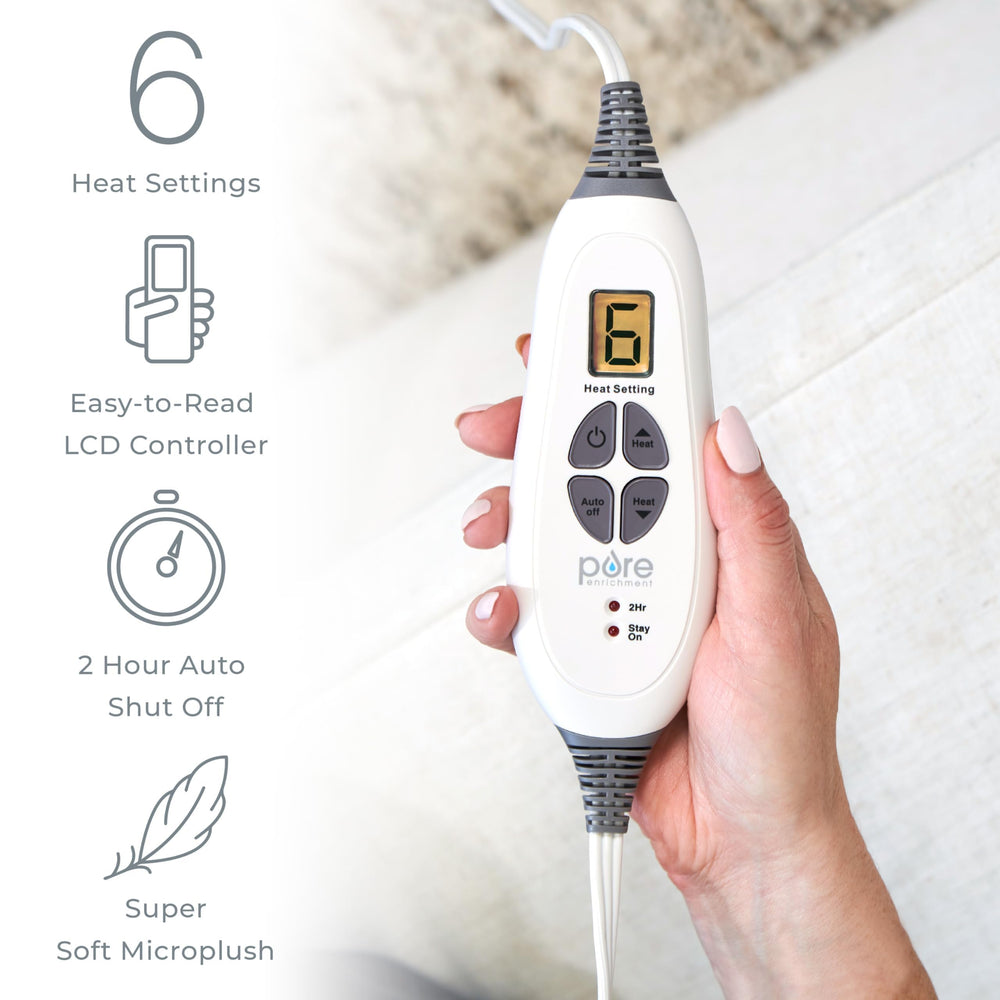 Pure Enrichment PureRelief Ultra-Wide demonstrates moist heat setup for deeper comfort.
