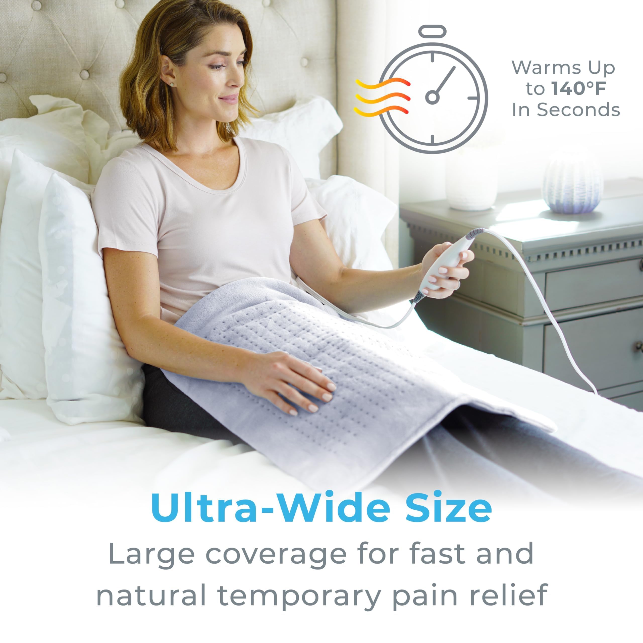 Pure Enrichment PureRelief Ultra-Wide close-up of soft microplush fabric for comfortable daily use.