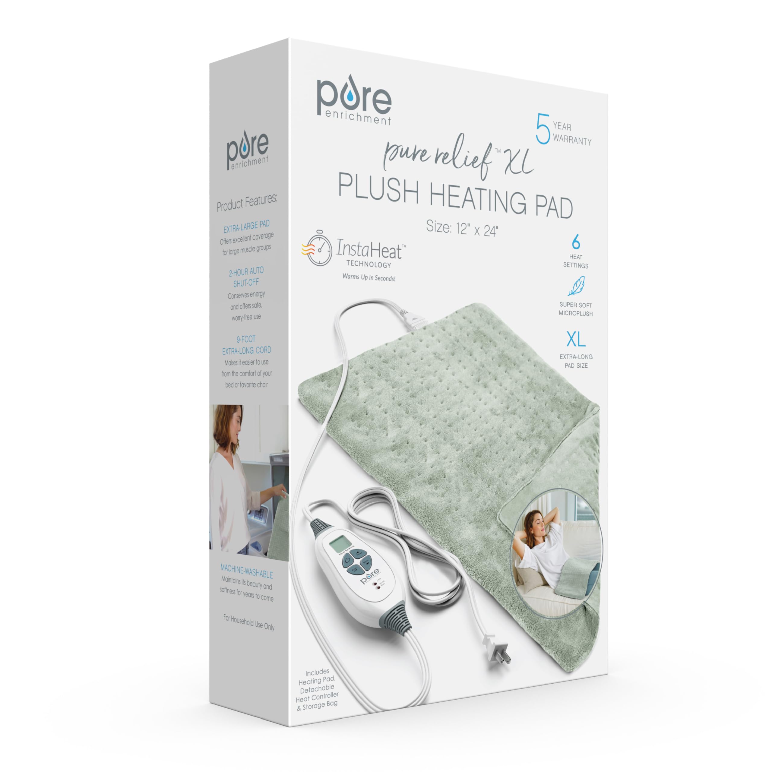 Pure Enrichment PureRelief XL comes with a 5-year warranty.