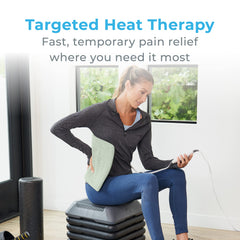 Pure Enrichment PureRelief XL heating pad with six heat settings for personalized comfort.