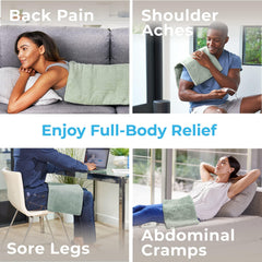 PureRelief XL heating pad in soft microplush fabric for gentle daily use.