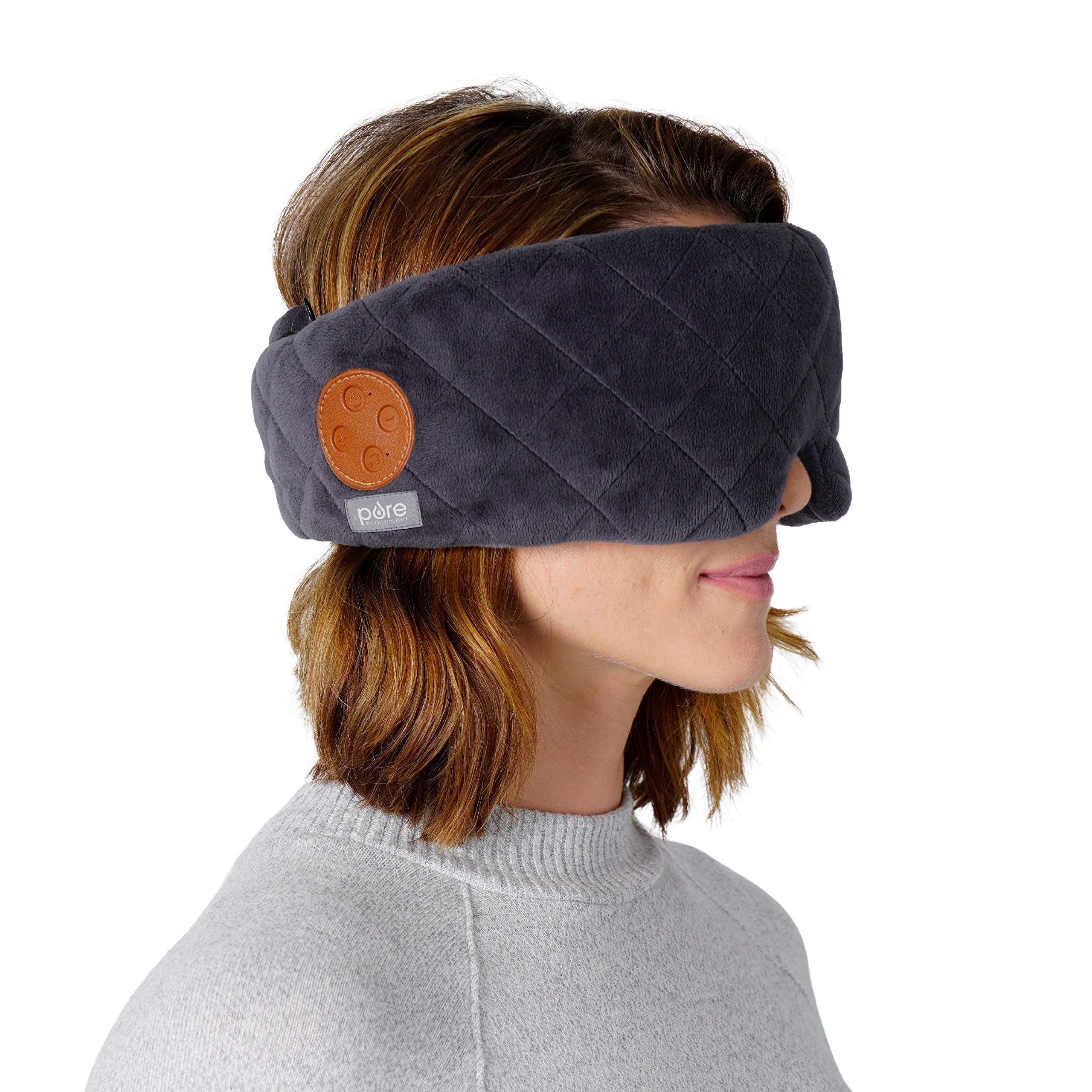 Pure Enrichment Wave Eye Mask shows light-blocking design for travel comfort