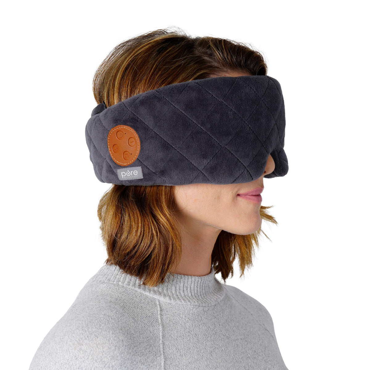 Pure Enrichment Wave Eye Mask shows light-blocking design for travel comfort