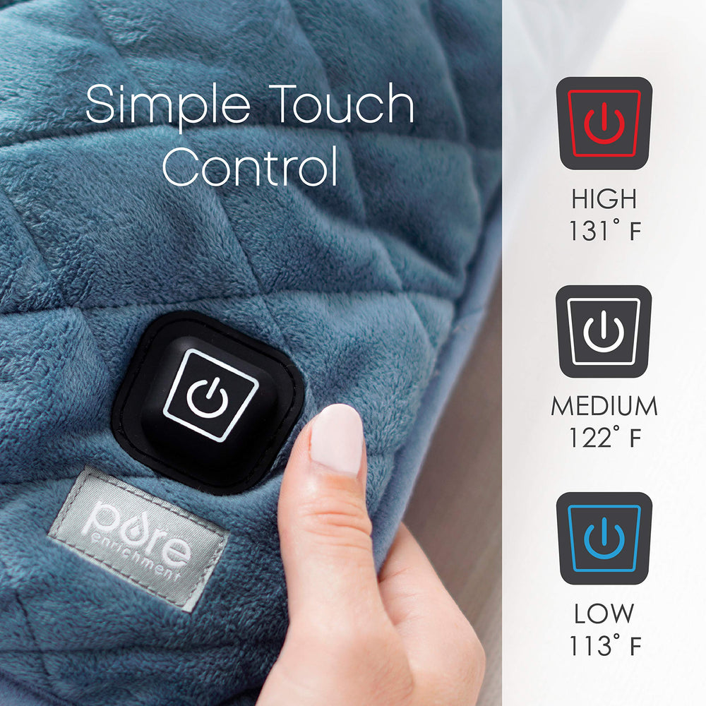 Pure Enrichment WeightedWarmth micromink cover feels cozy and easy to clean.